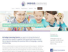 Tablet Screenshot of indigolearning.co.za